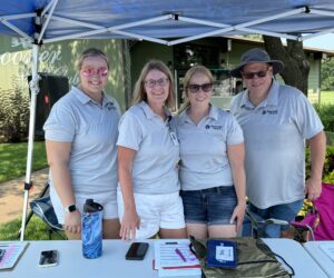 Spooner Health staff at the registration booth at the 16th annual golf outing